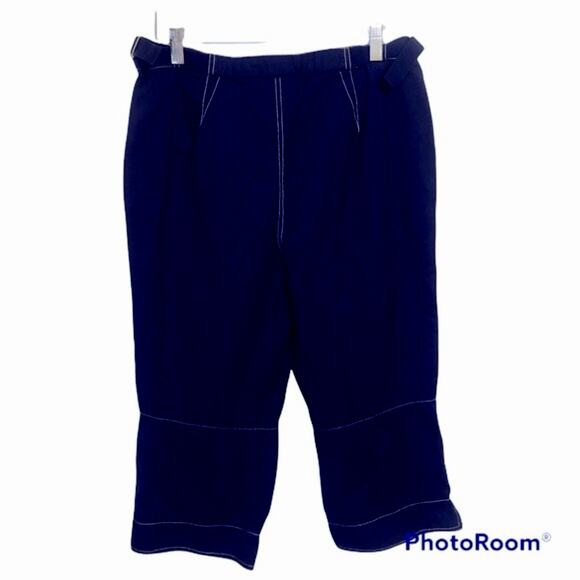 Nike Parachute Pants Womens Small Tech Cargo Crop Blue Cotton Outdoors Utility - Picture 13 of 13